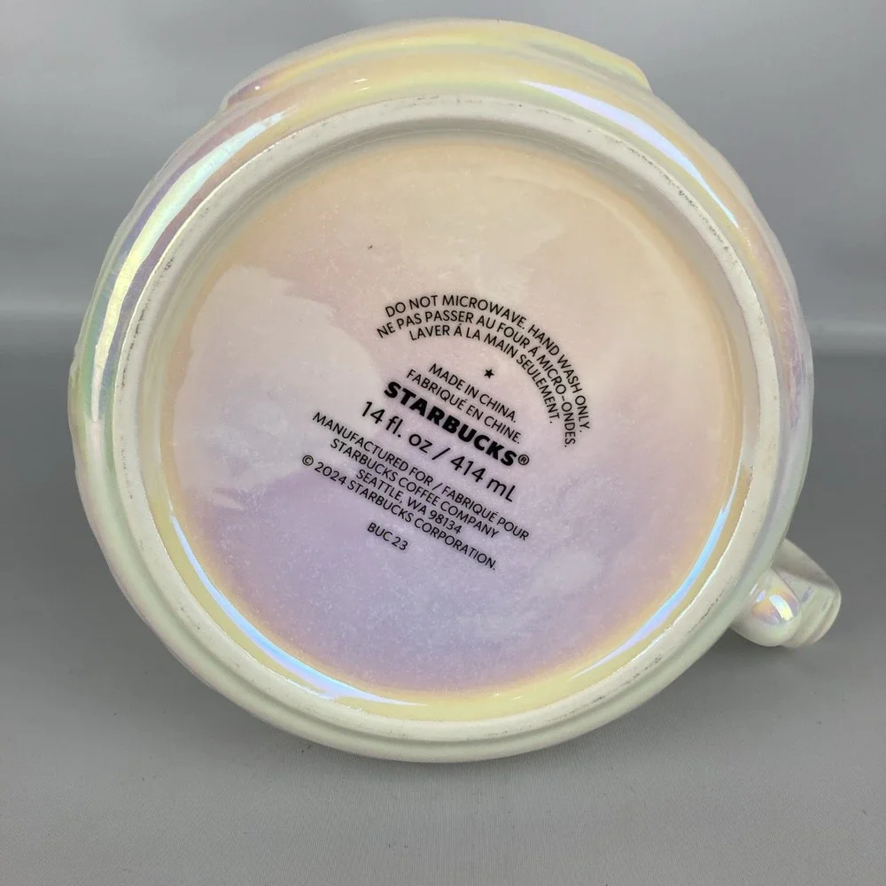 2024 Starbucks Lunar New Year of the Dragon Iridescent White Scales 14oz Mug